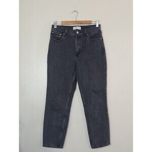 Abercrombie & Fitch The Mom High Rise Jean Womens Size 27 / 4 Black Wash